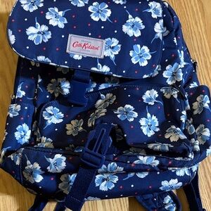 Cath Kidston Navy and White Floral Kids Backpack